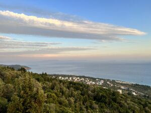 View from Palasa View, located on the Albanian Riviera, offering stunning views of the coastline.