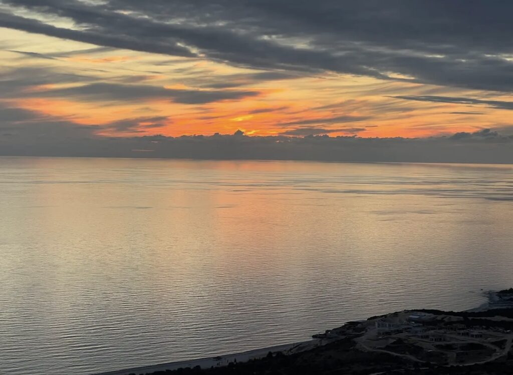 Sunset photo with amazing sea view taken by a guest at Palasa View, small hotel in Palase, Dhermi, Albanian Riviera.